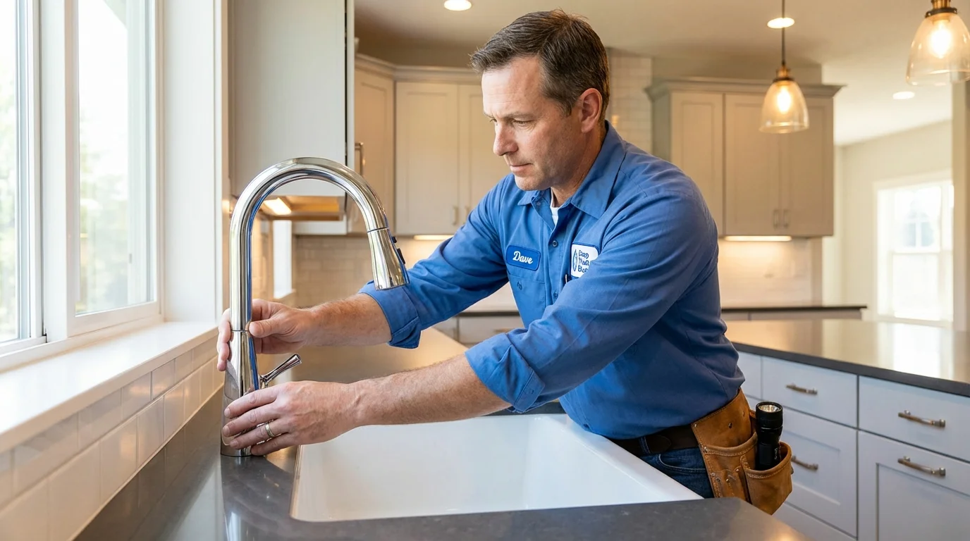 Kitchen faucet installation by Johns Plumbing LLC in Port Orange