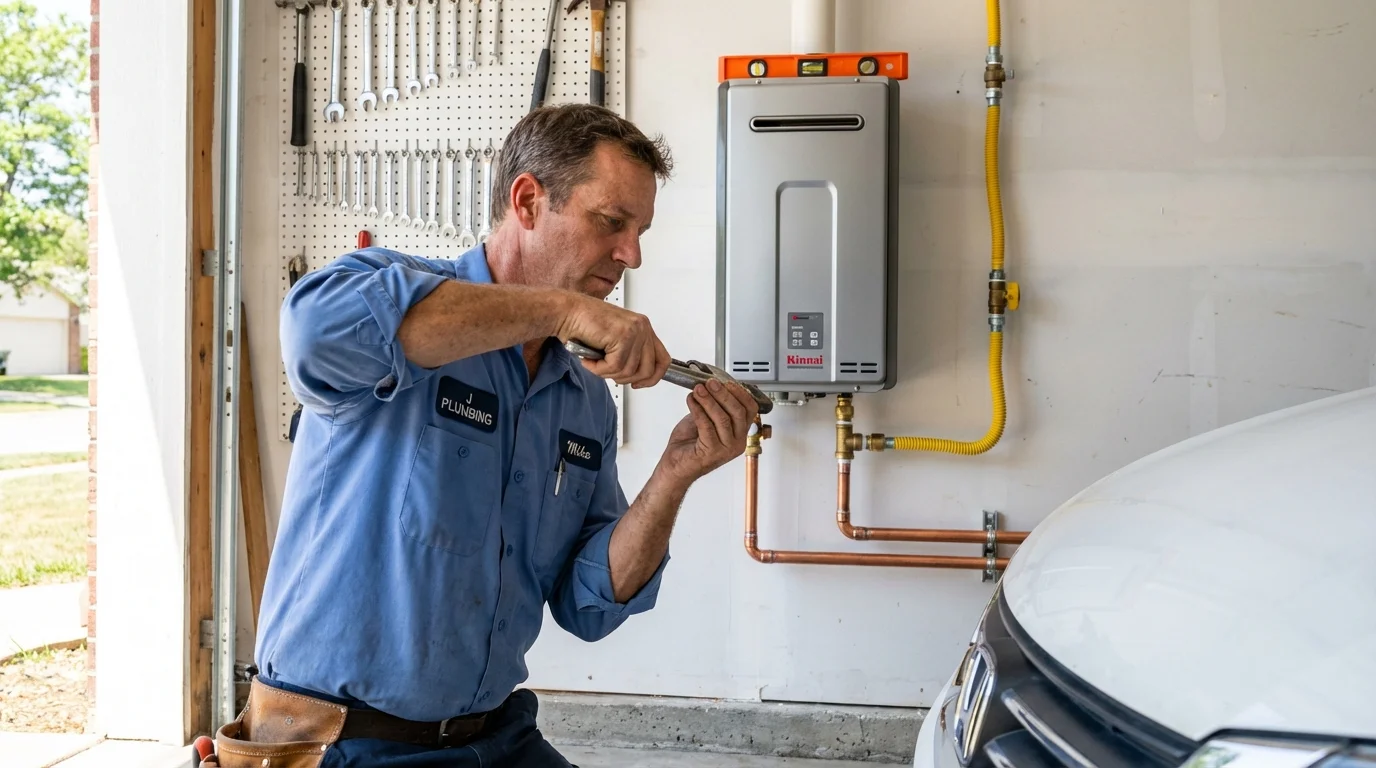 Tankless water heater installation by a Johns Plumbing LLC plumber in Port Orange